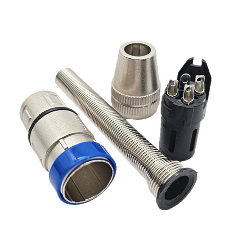 In-Stock Blue Ring Spring Lock 3-Core XLR Connector, Male & Female Heads for KTV Microphones