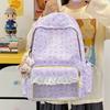Schoolbag Japanese Ins Cute Cartoon Printed Schoolbag Ballet Lace Sweet Soft Girl Travel Value Backpack