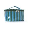 Color-Block Striped Makeup Bag: Large, Waterproof PVC Toiletry and Travel Storage Bag