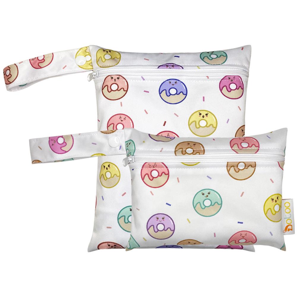 Waterproof Cartoon Print Washable Baby Diaper and Storage Organizer Bag
