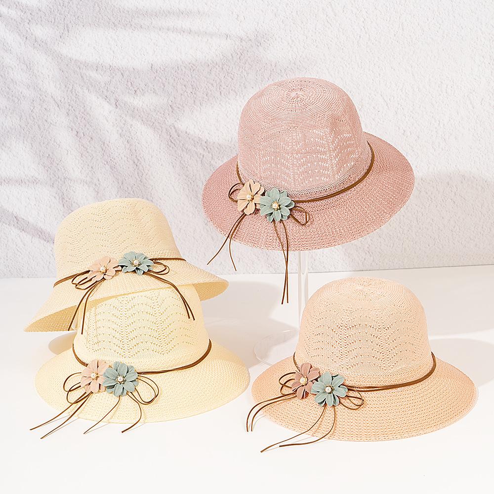 Ladies Straw Hat Summer Sunscreen Hat Sun Hat Holiday Gift Mom Hat Spot Straight Hair Sun Hat Women