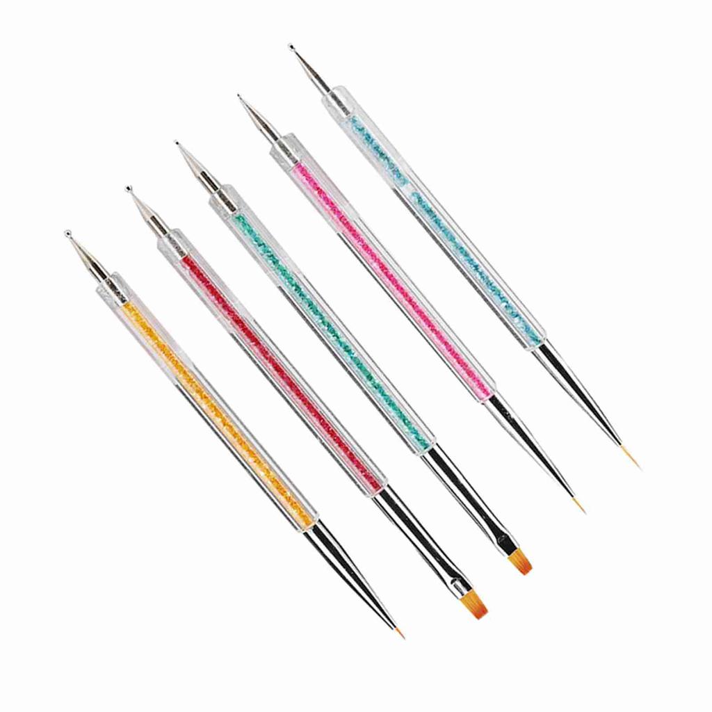 5pcs Nail Art Brush Pen Manicure Tool Set Drawing Painting Decoration Pen