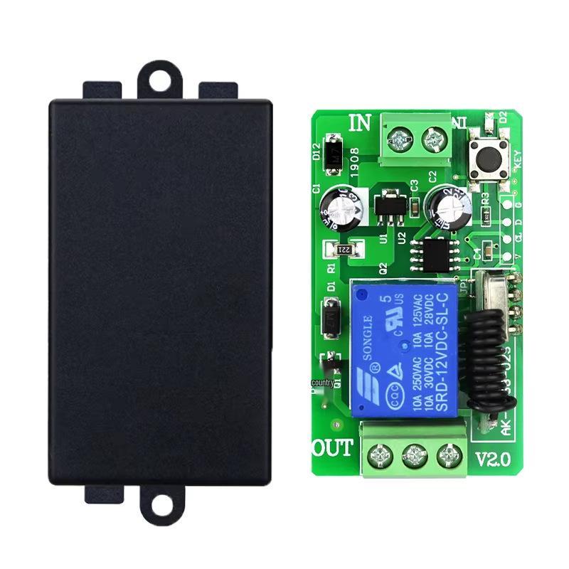 12V DC Single Channel Remote Switch with Long-Range Wireless Door Button.