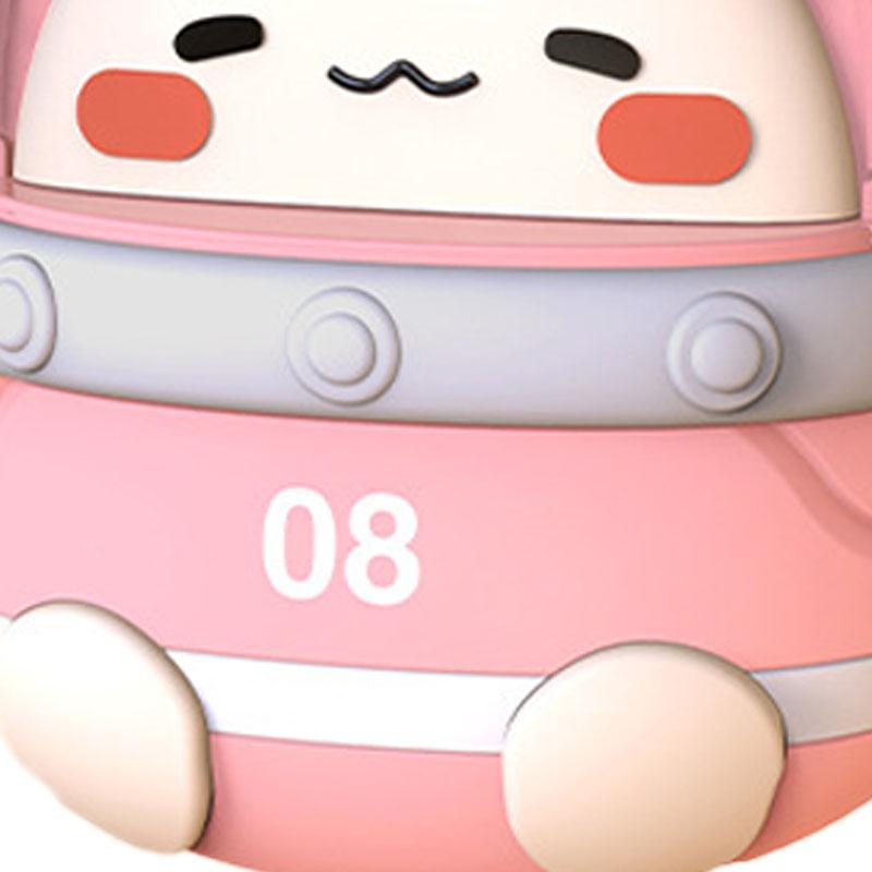 Neck Hanging Fan USB Handheld Rechargeable Cartoon Cute Lovely Animal 3 Gear Electric Small Fan Pink