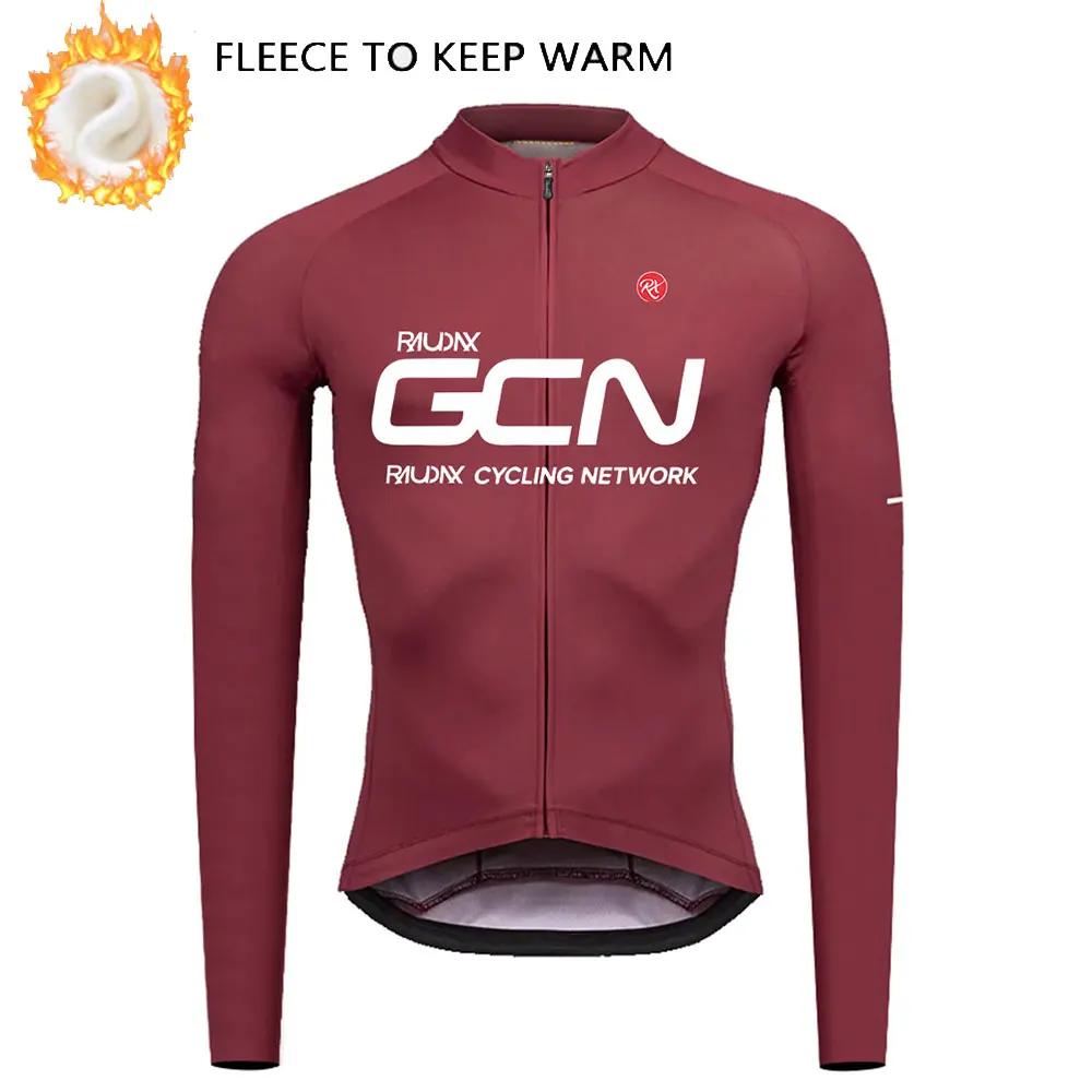 Bike Team  Winter Long Sleeves Cycling Clothing Men's Thermal Fleece Cycling Jersey Set Moutain Road Bike Uniform