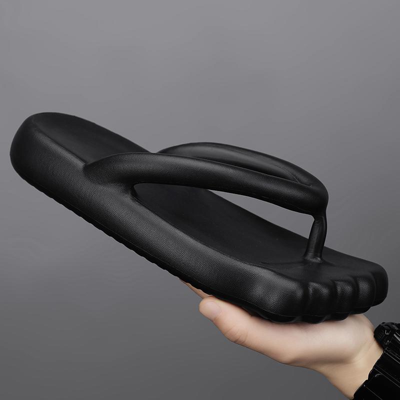 Fashion Summer Flip Flops Men Fashion Platform Flat Heel Slides Shoes Soft EVA Couple Outdoor Modern Slippers Beach Casual Flip Flops