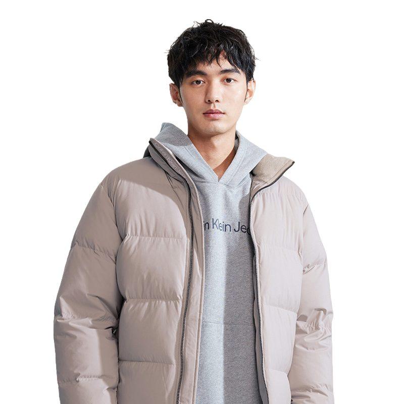 Calvin Klein Down Jackets Men's Lead Gray Stand Collar Moderate Other J323229-PEE