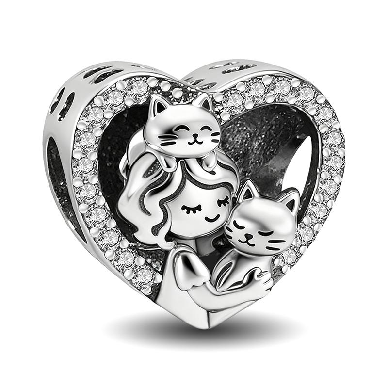 Copper Lucky 777 Rotate Couple Love Heart Series Bead Diy Bracelet Bangle Making Gift Of High Quality Fine Jewelry