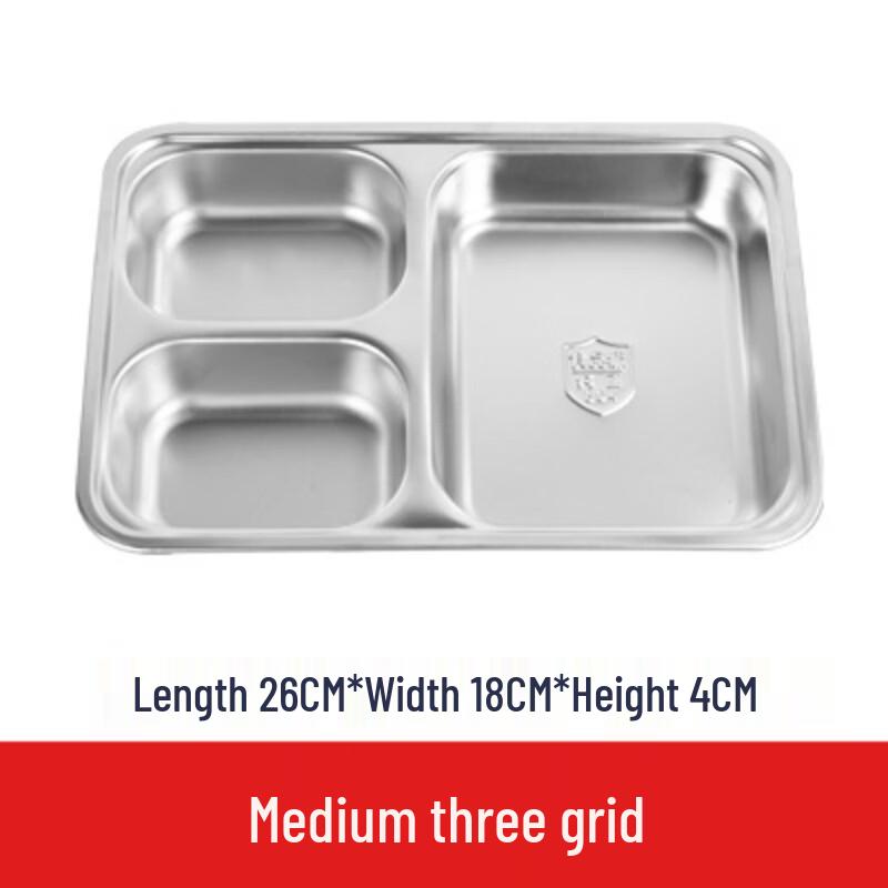 Ru Han 304 Stainless Steel Divided Dinner Plate