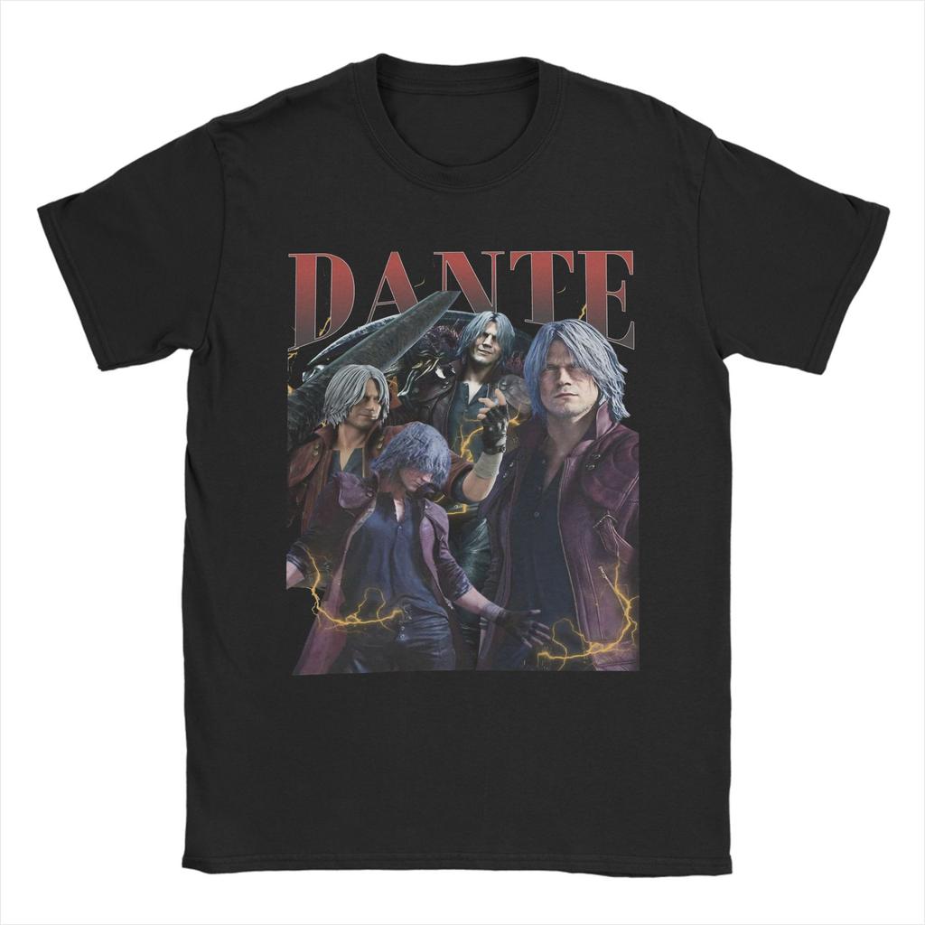Virgil Devil May Cry DMC3 T Shirts for Men Cotton Vintage T-Shirts Round Collar  Tees Short Sleeve Clothing Gift