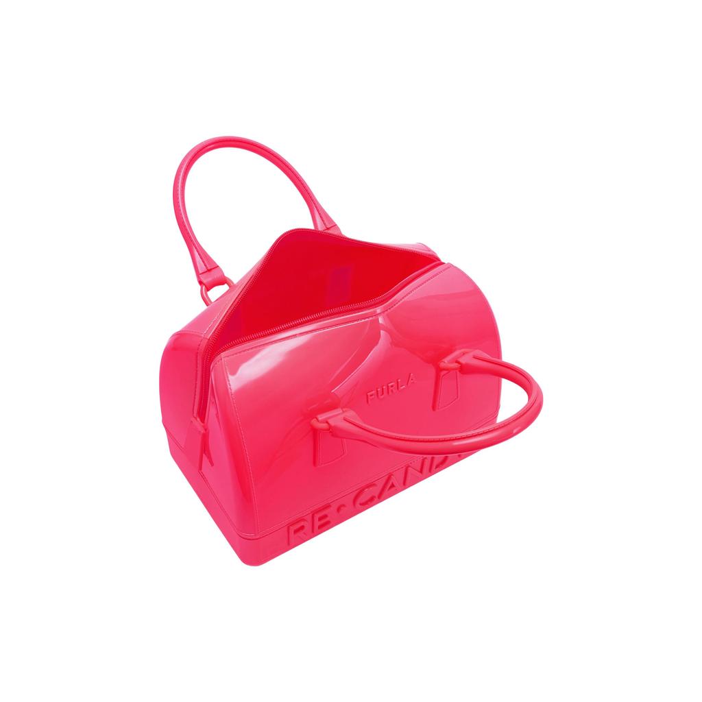 New Furla Candy Polyurethane Boston Bag Shoulder Bag Crossbody Bag Handbag Medium Size Women's Pink WB00622-BX0779-0767S