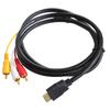 HD To Audio Video Cable 1.5m Length Signal Transmitter Audio Connector HD Multimedia Interface Male To Audio Video Cable