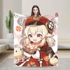 Genshin Impact Klee Blanket  Picnic Flannel Bedding Throws For Home Decor Super Warm Custom Quality Bedspread Birthday Present
