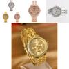 Fashion Womens Quartz Watch With Diamond Accents 24h Calendar Waterproof For Gift