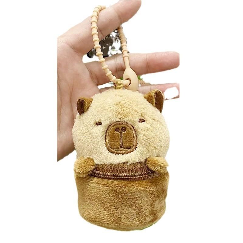 Whimsical Capybara Plush Coin Purse And Keychain Perfect For Gifts And Storage