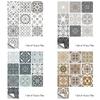 Retro Gray Floral Wall Panels Matte Waterproof Peel and Stick for Kitchen Countertop Floor Renovation