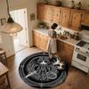 Black and White Monsters,Round Area Rug,Carpet Rug for Living Room Bedroom Sofa Playroom Decor,Non-slip Floor Mat