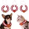 Cat Festive Embroidered Fabric Patch for New Year Dog Knitted Collar Pet New Year Scarf Accessory Cute Wet Towel