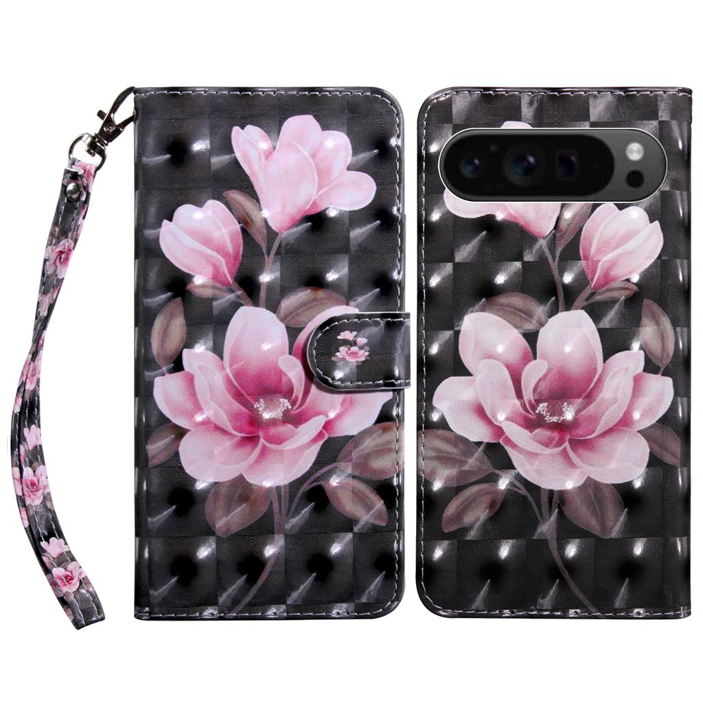 For Google Pixel 9/Pixel 9 Pro Case Pattern Printing Phone Leather Cover with Wallet Card Slots