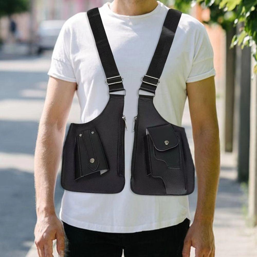 Vintage Mobile Phone Chest Bags Anti-Theft Shoulder Harness Bag Double Shoulder Pouch  Outdoor