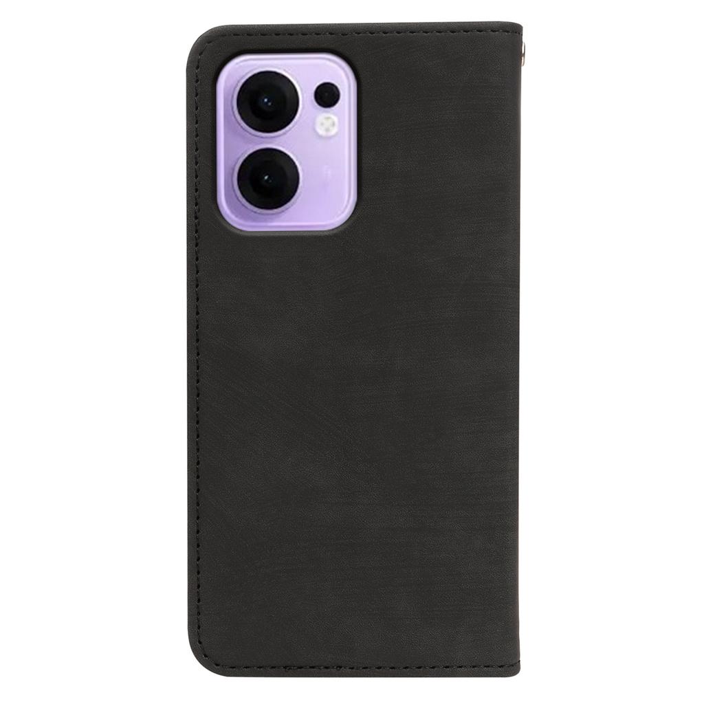 For Oppo Reno13 F 4G/5G Case Strong Magnetic Leather Wallet Phone Cover with Striped Texture