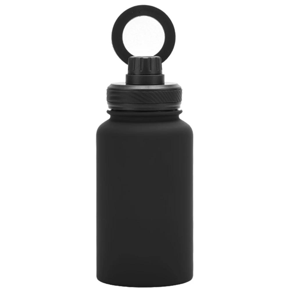 650ml Sports Water Bottle with Rotating Phone Holder Stainless Steel Double Vacuum Insulated Bottle for Outdoor Sports