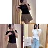 Short Sleeve T Shirt For Women With Slim Fit Cotton Blend Casual Summer Top