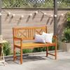 Outdoor Bench Natural 110 X 56 X 90 Cm Solid Acacia Wood