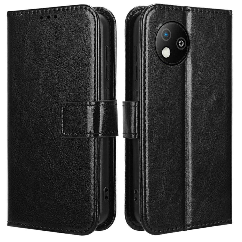 

For ZTE Blade A35 Lite/A35 Core Case Crazy Horse Texture PU Leather Phone Wallet Cover A