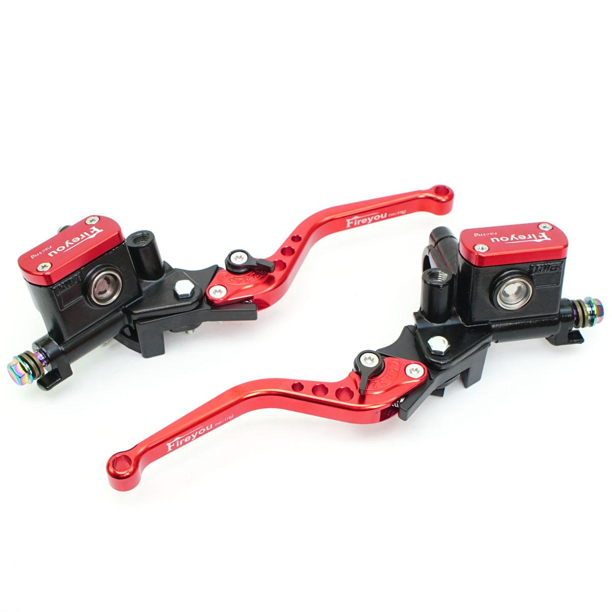 

22mm Motorcycle Brake Pump lever Handle Hydraulic Clutch Master Cylinder Racing For HONDA Yamaha Kawasaki Suzuki Motos motocross one pair Red