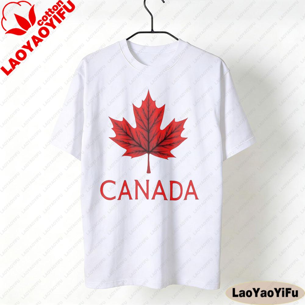 Canada Maple Leaf Print TShirt Canada Pride Shirt Daily Life Casual Unisex Unisex Unisex Cotton Tshirt Canadians Gift Short Sleeve