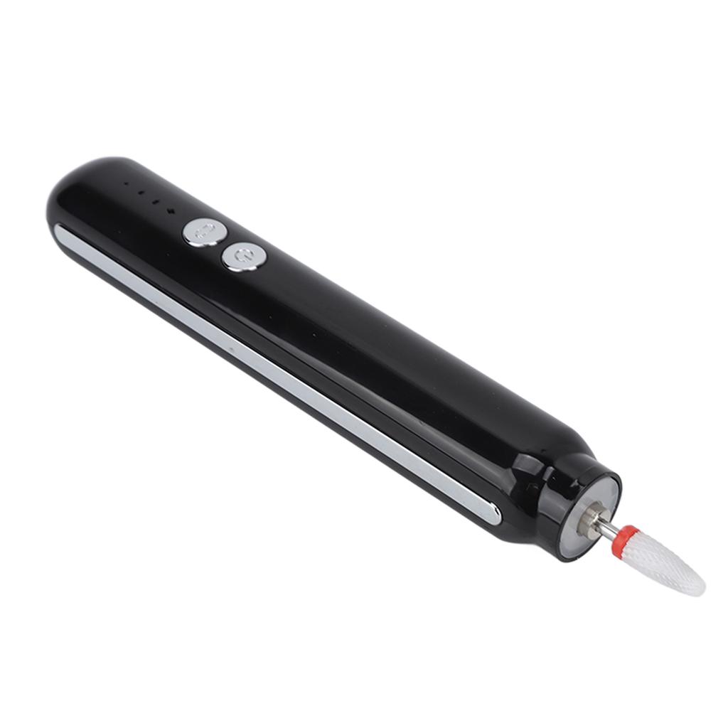 Nail Drill Machine USB Charging 3 Speeds Portable Electric Nail File Set with Light for Manicure Pedicure