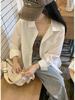 Women's Hong Kong Retro Plaid Loose Long-Sleeve Shirt for Spring/Autumn
