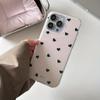 Minimalist Black Love Heart Pattern Phone Case For iPhone 17 16 15 14 13 12 11 Pro Max 16e 17Air X XR XS Max 7 8 Plus Soft Cover