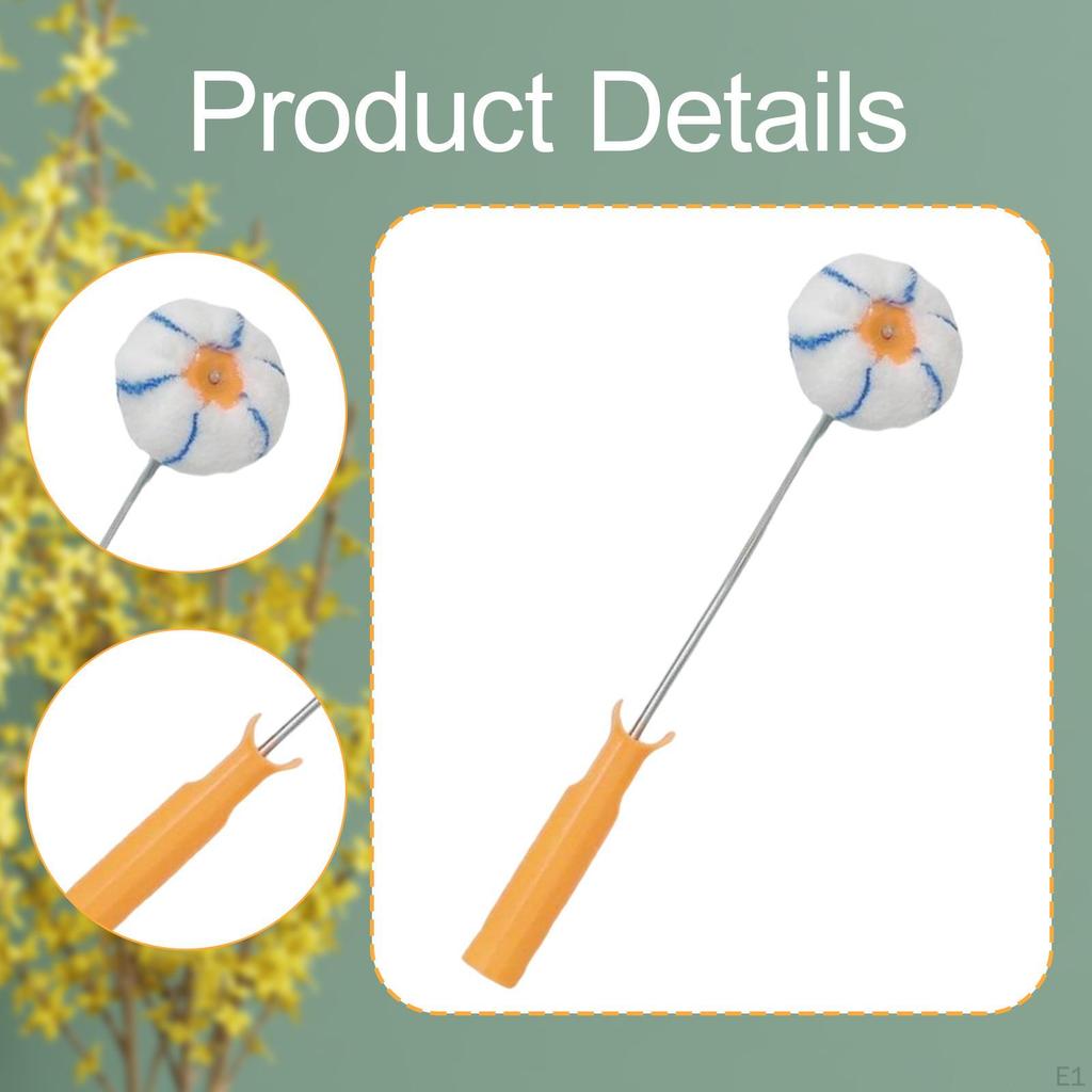 Corner Paint Roller Tool DIY Brush 17.3inch Long Lightweight Multipurpose for Tight Round Sleeve