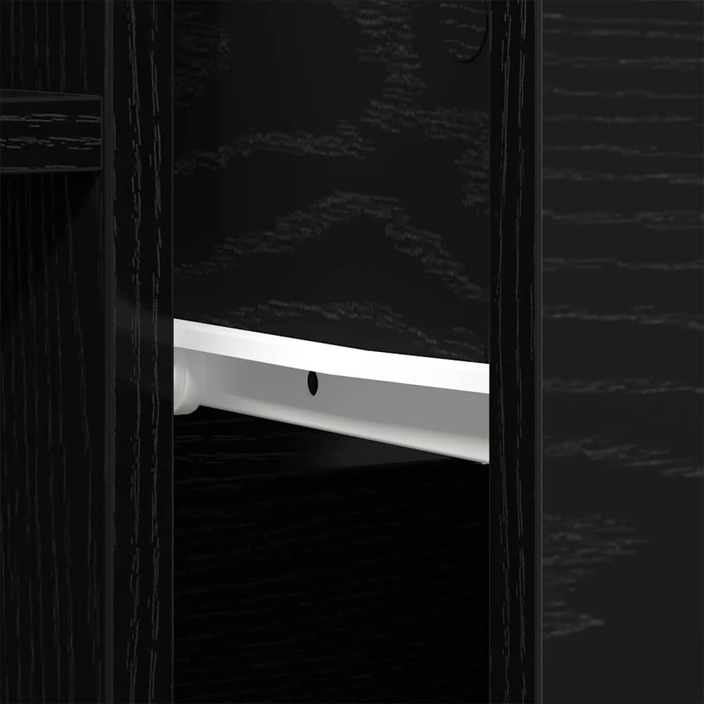 Sideboard in Black Oak Look 60 x 30 x 70 cm Particle Board