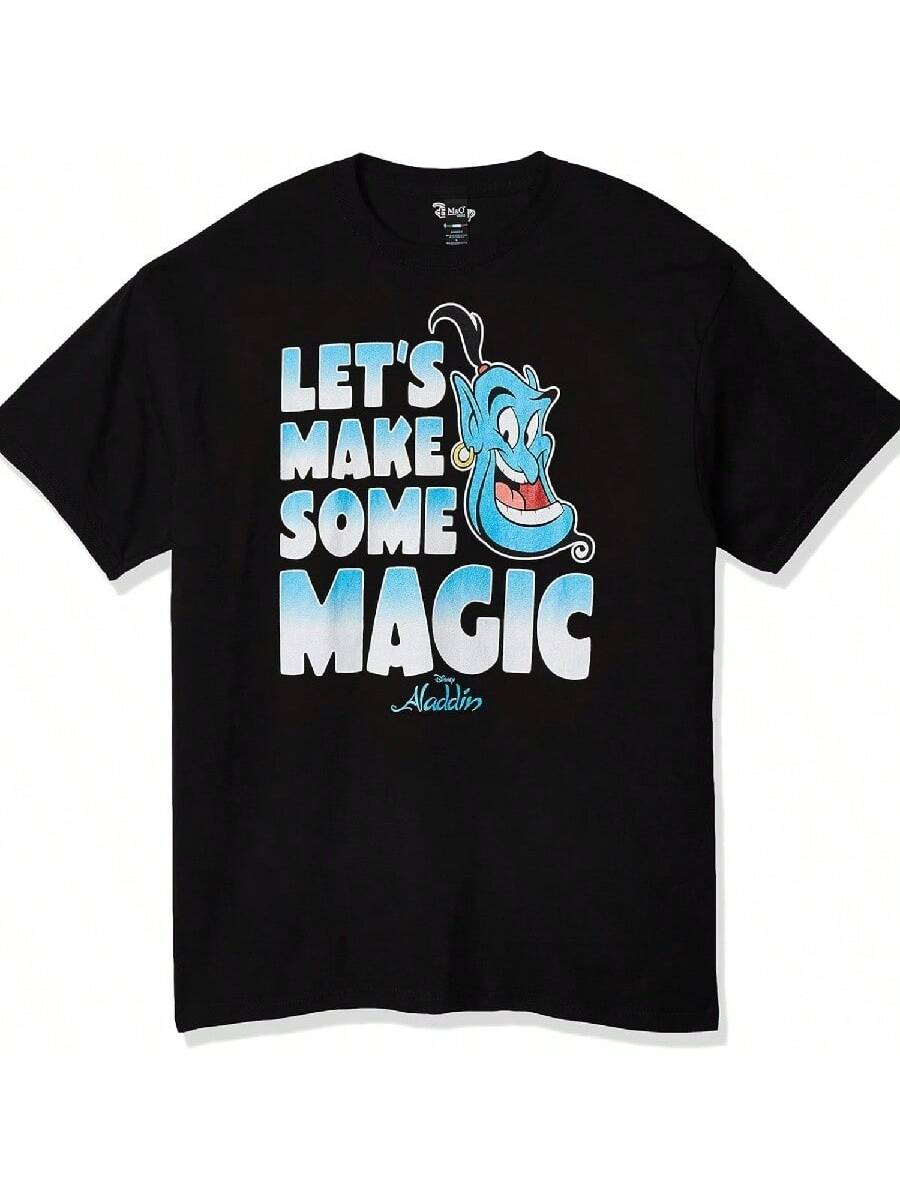 Disneyss Men s Aladdins Genie Let s Make Some Magic Graphic T-Shirt S разноцветный