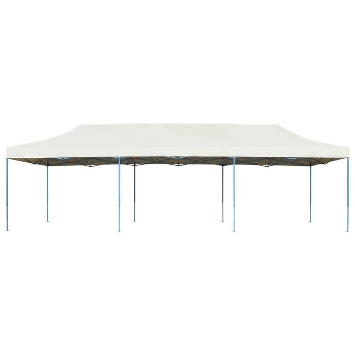 VidaXL Tente de Réception Pliable Blanc Cassé Tonnelle Chapiteau de Jardin 44974