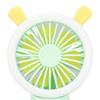 Mini Handheld Fan 3 Levels Adjustable USB Rechargeable Cute Rabbit Appearance Portable Fan for School Outdoor Green