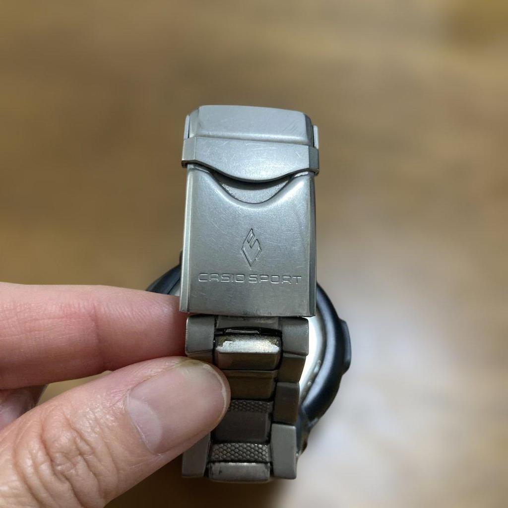 Used CASIO PRO TREK PRW-1000TJ Titanium Belt Solar Radio