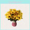 Annuus Silk Helianthus Flower Bundle For Outdoor Event And House Decoration
