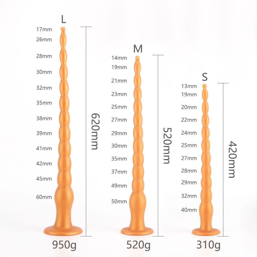 Liquid Silicone Bead Anal Plug  Extra Long And Soft  Suitable For Men And Women In The Back  Masturbation Dilator SM Couple Flirting Toy