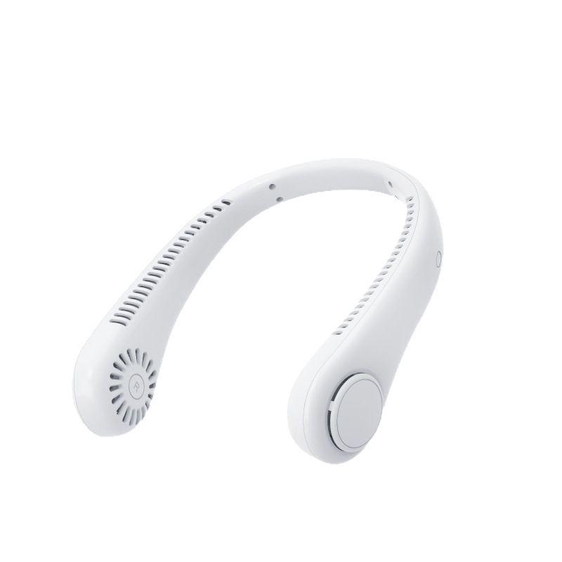 Portable USB-Charged Leafless Neck Fan with Silent Turbine