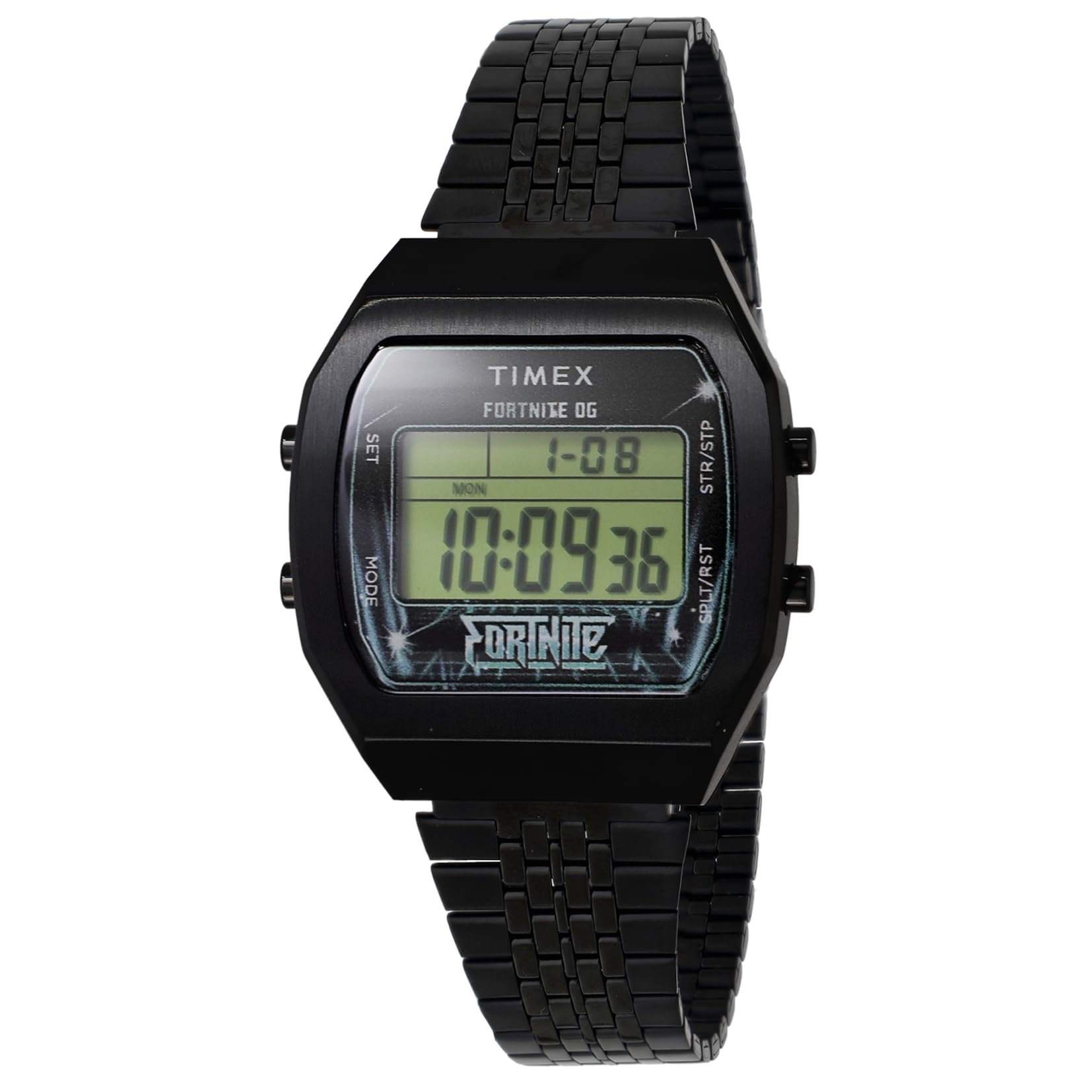 TIMEX x Fortnite Цифровые 3 АТМ Водонепроницаемые Пластиковые с Цифровым Дисплеем Унисекс Часы TW2Y46000