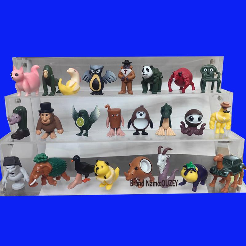 12/24Pcs Italian Brainrot Anime Action Figure Set Tung Tung Sahur Tralalero Tralala Bombardino Crocodilo Figures Model Toy Gifts