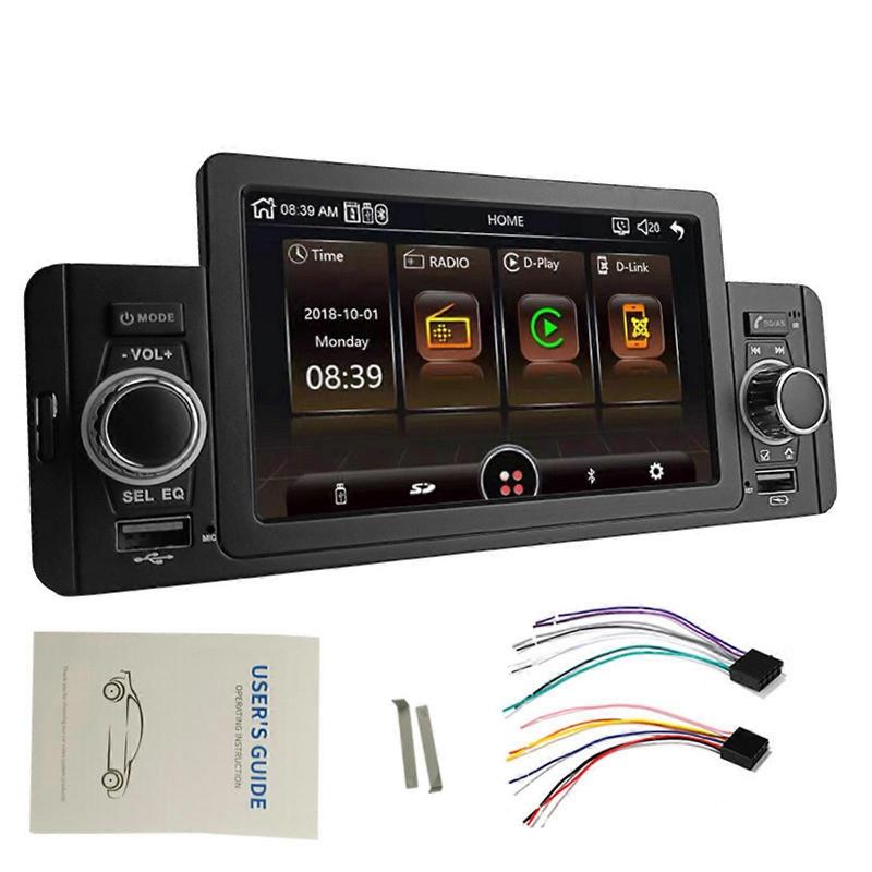 5 inch Autoradio CarPlay Android Auto Bluetooth GPS Navi 1 DIN Touch Screen MP5 Player fL