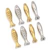 5pcs Stainless Steel Fish Beads Metal Spacer Loose Beads For Jewelry Making DIY Handmade Necklace Bracelets Accessories Findings