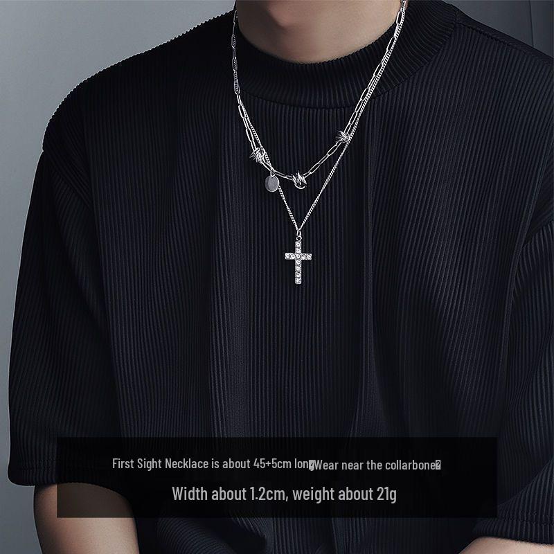 Elegant Pearl Necklace: Trendy, High-End Titanium Steel Clavicle Chain for Women