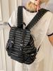 Korean Color Block Retro Stripe Backpack - Versatile, Large Capacity School & Casual Bag