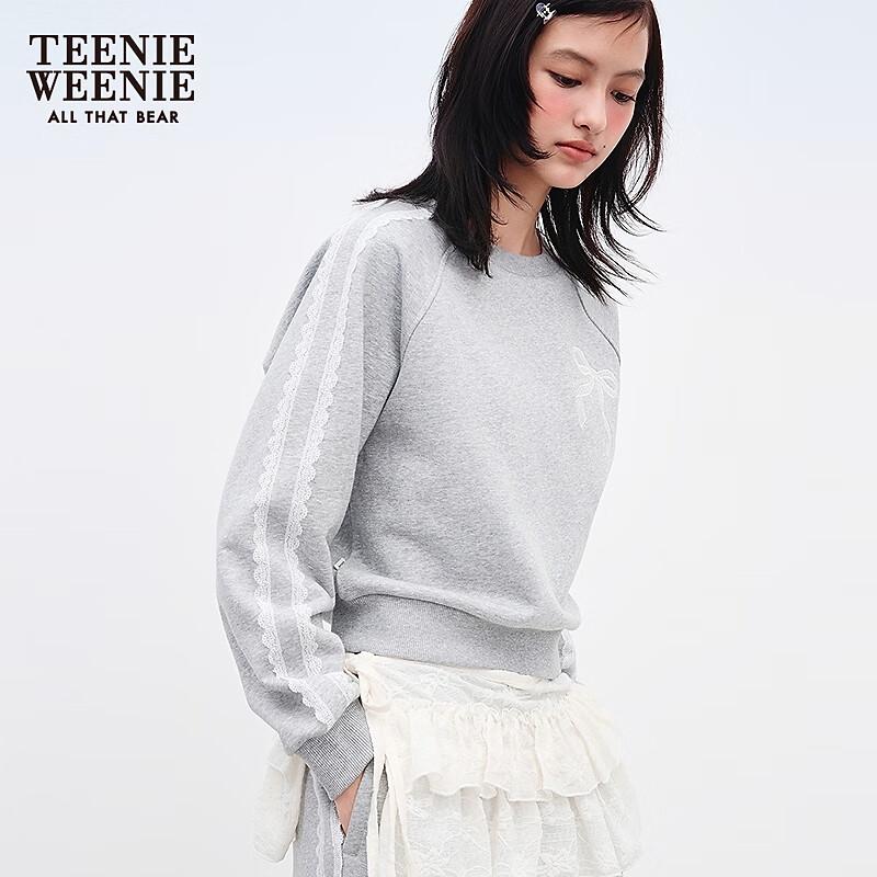 Teenie Weenie Women's Lace Patchwork Raglan Sweatshirt